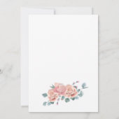 Elegant wedding invitation with gold frame 招待状 (裏面)