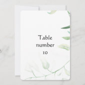 Elegant wedding invitation with green leaves 招待状 (裏面)