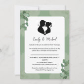 Elegant Wedding Invitation with Heart Silhouette 招待状 (正面)