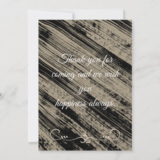 Elegant wedding invitation with new design 招待状 (裏面)