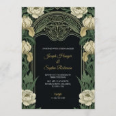 Elegant wedding invitation with ornate floral  招待状 (正面)