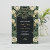 Elegant wedding invitation with ornate floral 招待状 (スタンド正面)