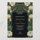 Elegant wedding invitation with ornate floral  招待状 (正面)