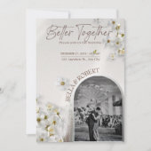 Elegant Wedding Invitation with Silver Glitter 招待状 (正面)