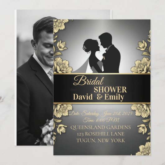 Elegant Wedding Invitations – Timeless Love in Eve 招待状 (正面/裏面)