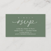 Elegant Wedding Invites RSVP via Phone or Email エンクロージャーカード (正面)