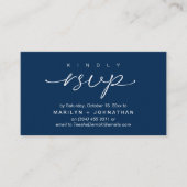 Elegant Wedding Invites RSVP via Phone or Email エンクロージャーカード (正面)