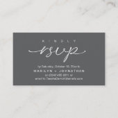 Elegant Wedding Invites RSVP via Phone or Email エンクロージャーカード (正面)