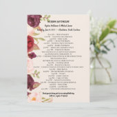 Elegant Wedding Itinerary Card 案内状 (スタンド正面)