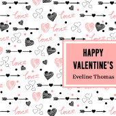 Elegant Wedding Love Lettering Hand Drawn Gift Bag ラージペーパーバッグ