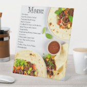 Elegant Wedding Menu Card – Modern Food 台座サイン (インサイチュ)