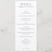 Elegant Wedding Menu for Isabella & Patrick メニュー (正面)