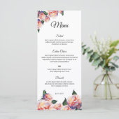Elegant Wedding Menu Template – Printable design メニュー (スタンド正面)