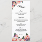 Elegant Wedding Menu Template – Printable design メニュー (正面)