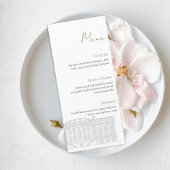 Elegant Wedding Menu with Venue Illustration メニュー