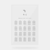 Elegant Wedding Minimal Simple Find your Seat アクリルサイン (正面)