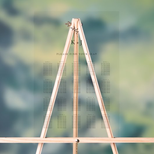 Elegant Wedding Minimal Simple Find your Seat アクリルサイン (ニュートラル)