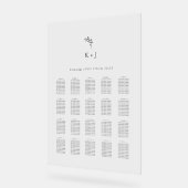 Elegant Wedding Minimal Simple Find your Seat アクリルサイン (傾斜)