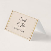 Elegant Wedding Minimalist Gold Frame Table Number (裏面)