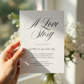 Elegant Wedding Minimalist Script Calligraphy 招待状