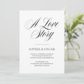 Elegant Wedding Minimalist Script Calligraphy 招待状 (スタンド正面)