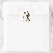 Elegant Wedding Moments Sticker ラウンドシール (バッグ)