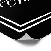 Elegant Wedding Open Bar Champagne Bar Sign ポスター (角)