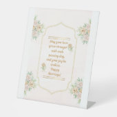 Elegant Wedding Pedestal Sign - Custom 10" x 12" 台座サイン (正面)