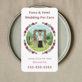 Elegant Wedding Pet Sitter Wedding Pet Attendant 名刺