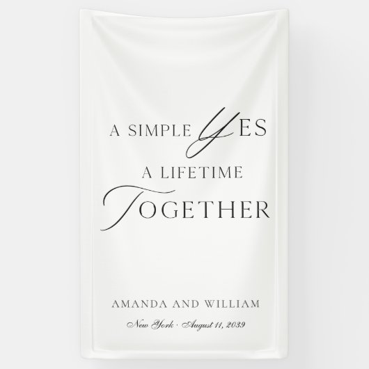 Elegant Wedding Photo Backdrop Banner 横断幕 (縦)