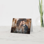 Elegant Wedding Photo Thank You サンキューカード (正面)