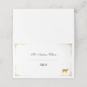 Elegant Wedding Place Cards with Meal Icons プレイスカード (外部開封)