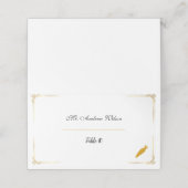 Elegant Wedding Place Cards with Meal Icons プレイスカード (外部開封)
