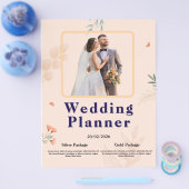 Elegant Wedding Planner Flyer | Modern Floral Desi チラシ (シングル)