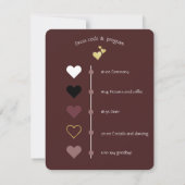 Elegant Wedding Program/ Dress Code Card  招待状 (裏面)