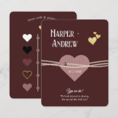 Elegant Wedding Program/ Dress Code Card  招待状 (正面/裏面)