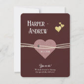 Elegant Wedding Program/ Dress Code Card  招待状 (正面)