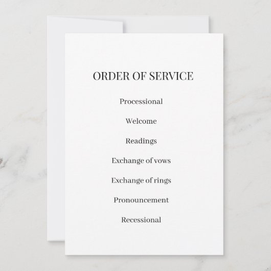 Elegant Wedding Program & Wedding Party Guide 招待状 (裏面)