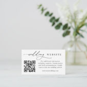 Elegant Wedding QR Code Simple Essentials エンクロージャーカード (スタンド正面)