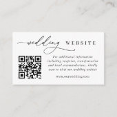 Elegant Wedding QR Code Simple Essentials エンクロージャーカード (正面)