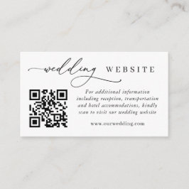 Elegant Wedding QR Code Simple Essentials エンクロージャーカード
