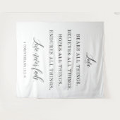 Elegant Wedding Quote Backdrop Banner  タペストリー (正面(横))