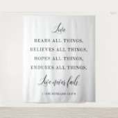 Elegant Wedding Quote Backdrop Banner  タペストリー (正面)
