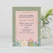 Elegant Wedding Reception Party Invitation Card 招待状 (スタンド正面)