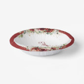 Elegant Wedding Red Rose ペーパーボウル (傾斜あり)