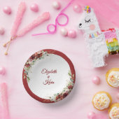 Elegant Wedding Red Rose ペーパーボウル (パーティー)