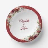 Elegant Wedding Red Rose ペーパーボウル (正面)