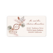 Elegant Wedding Return Address Label ラベル (正面)