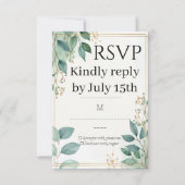 Elegant Wedding RSVP Card (正面)