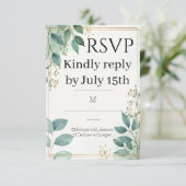 Elegant Wedding RSVP Card (スタンド正面)